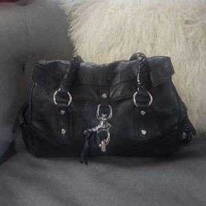 Francesco Biasia Black Leather Tote Bag